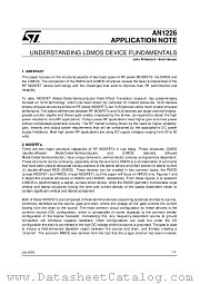 AN1226 datasheet pdf SGS Thomson Microelectronics