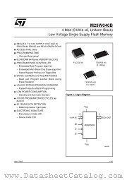 M29W040B datasheet pdf SGS Thomson Microelectronics