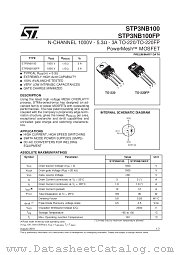 STP3NB100 datasheet pdf SGS Thomson Microelectronics