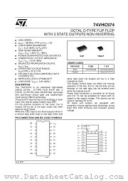 74VHC574MTR datasheet pdf SGS Thomson Microelectronics