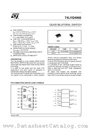 74LVQ4066M datasheet pdf SGS Thomson Microelectronics