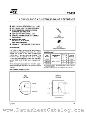 TS431 datasheet pdf SGS Thomson Microelectronics