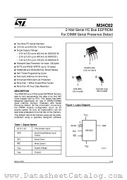 M34C02 datasheet pdf SGS Thomson Microelectronics