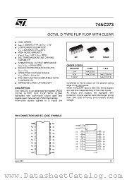 74AC273TTR datasheet pdf SGS Thomson Microelectronics