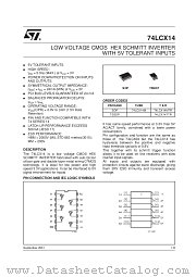 74LCX14M datasheet pdf SGS Thomson Microelectronics