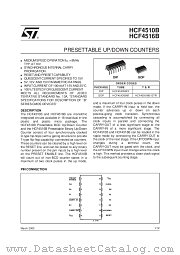 HCF4516M013TR datasheet pdf SGS Thomson Microelectronics