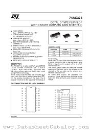 74AC374MTR datasheet pdf SGS Thomson Microelectronics