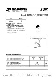 SO2907A datasheet pdf SGS Thomson Microelectronics