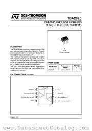 TDA2320 datasheet pdf SGS Thomson Microelectronics