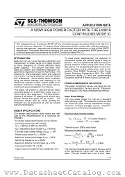 AN827 datasheet pdf SGS Thomson Microelectronics