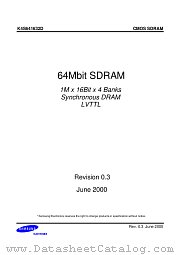 K4S641632D datasheet pdf Samsung Electronic