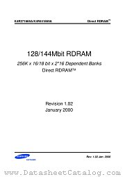 K4R271669A datasheet pdf Samsung Electronic