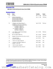 K7B803625M datasheet pdf Samsung Electronic