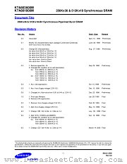 K7A803600M datasheet pdf Samsung Electronic