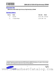 K7A801800A datasheet pdf Samsung Electronic