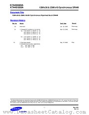 K7A401800A datasheet pdf Samsung Electronic