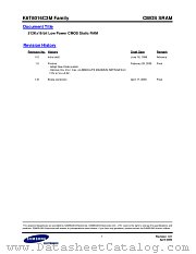 K6T8016C3M FAMILY datasheet pdf Samsung Electronic