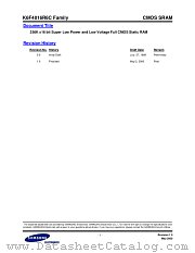 K6F4016R6C FAMILY datasheet pdf Samsung Electronic