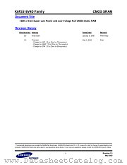 K6F2016V4D FAMILY datasheet pdf Samsung Electronic