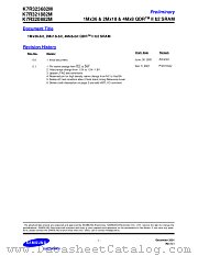 K7R323682M, K7R321882M, K7R320882M datasheet pdf Samsung Electronic