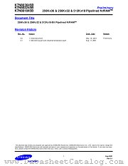 K7N803645B K7N803245B K7N801845B datasheet pdf Samsung Electronic