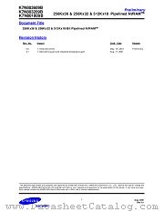 K7N803609B K7N803209B K7N801809B datasheet pdf Samsung Electronic