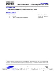 K7B803625B K7B803225B K7B801825B datasheet pdf Samsung Electronic