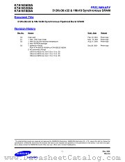 K7A163600A K7A163200A K7A161800A datasheet pdf Samsung Electronic