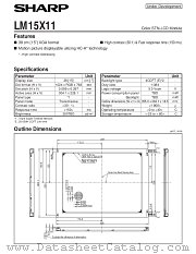 LM15X11 datasheet pdf SHARP