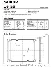 LJ64K051 datasheet pdf SHARP