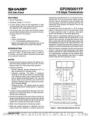 GP2W0001YP datasheet pdf SHARP