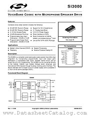 SI3000 datasheet pdf Silicon Laboratories