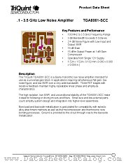 TGA8061-SCC datasheet pdf TriQuint Semiconductor