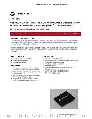 TA0105A datasheet pdf Tripath