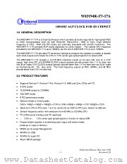 W83194R-17 datasheet pdf Winbond Electronics