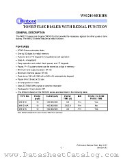 W91210-SERIES datasheet pdf Winbond Electronics