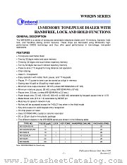 W91820N datasheet pdf Winbond Electronics