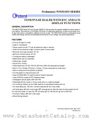 W91510DN datasheet pdf Winbond Electronics