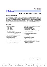 W49F002U datasheet pdf Winbond Electronics