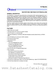 W78E354 datasheet pdf Winbond Electronics