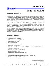 W83194R-39A datasheet pdf Winbond Electronics