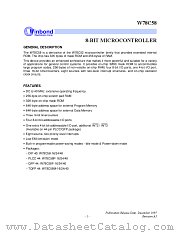 W78C58 datasheet pdf Winbond Electronics