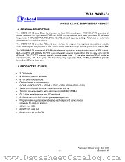 W83194AR-73 datasheet pdf Winbond Electronics