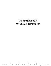 W83601R datasheet pdf Winbond Electronics