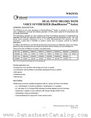 W562S99 datasheet pdf Winbond Electronics