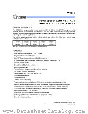 W5234 datasheet pdf Winbond Electronics