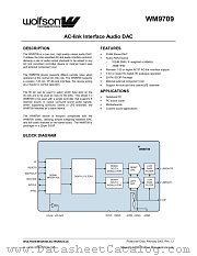 WM9709 datasheet pdf Wolfson