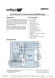 WM9707 datasheet pdf Wolfson