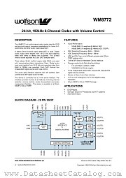 WM8772 datasheet pdf Wolfson