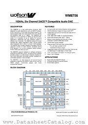 WM8756 datasheet pdf Wolfson